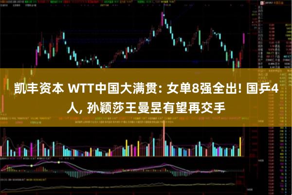 凯丰资本 WTT中国大满贯: 女单8强全出! 国乒4人, 孙颖莎王曼昱有望再交手