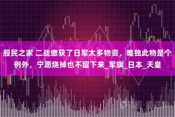 股民之家 二战缴获了日军太多物资，唯独此物是个例外，宁愿烧掉也不留下来_军旗_日本_天皇